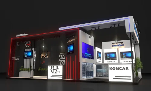 طراحی غرفه با دیوار های تعاملی